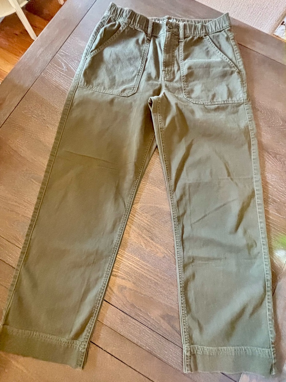 American Eagle Outfitters Olive Utility Chinos with Patch Pockets